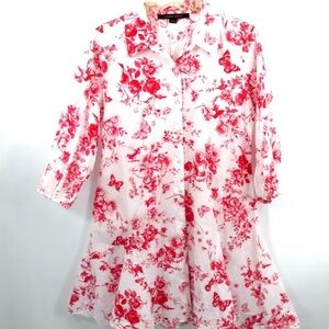 Cynthia Steffe Red Floral Mini Dress